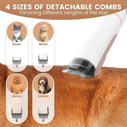 Dog Grooming Vacuum, Pet Grooming Kit, Dog Clipper Nail Trimmer Grinder, 2.5L Dust Cup 7 Grooming Tools 11000Pa Dog Vacuum for Shedding Grooming, Pet Grooming Vacuum for Dogs, Home Cleaning, PG50 Plus thumbnail 6