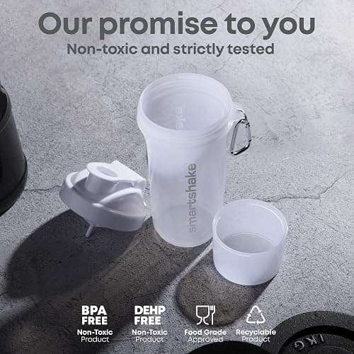 Smartshake Protein Shaker Bottle for Protein Mixes - 4 Pack - 13.5 oz | Shaker Cups for Protein Shakes | Blender Bottle Shaker | Protein Shaker Bottle Pack | BPA Free Shaker (SLIM - Multicolor) thumbnail 6