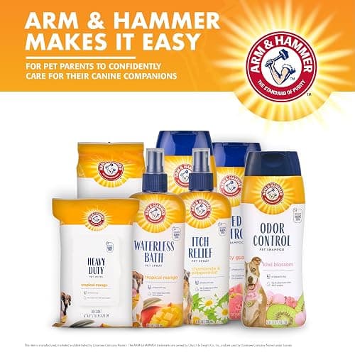 Arm & Hammer for Pets Super Deodorizing Dog Spray with Baking Soda for Odor Control Freshens Coat Between Baths pH Balanced Formula for Dogs Kiwi Blossom 8 FL OZ Single Dogs and Puppies Grooming thumbnail 6