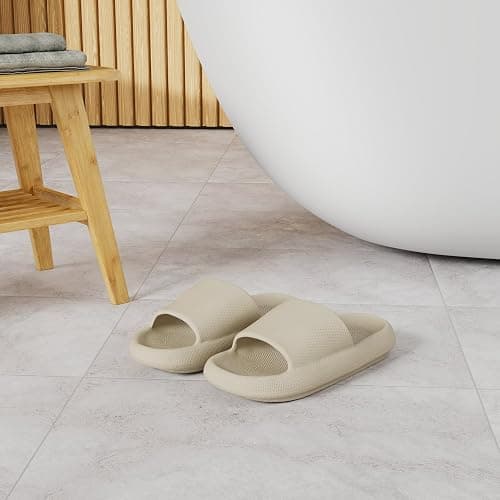 BRONAX Pillow Slippers for Women and Men | House Slides Shower Sandals | Cushioned Thick Sole thumbnail 2