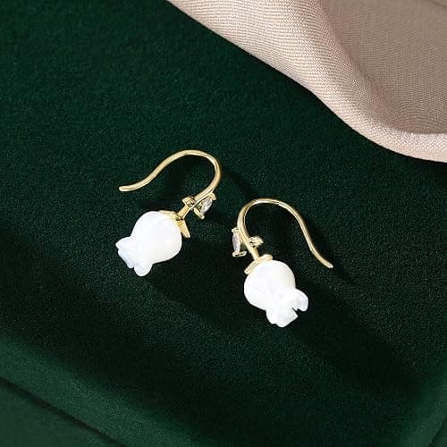 Reffeer Solid 925 Sterling Silver Flower Crawler Cuff Earrings Wraps for Women Teens Flower Wrap Earrings Climber thumbnail 3