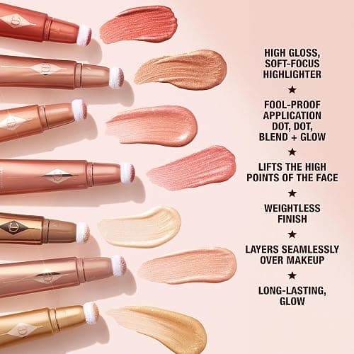 Charlotte Tilbury Beauty Light Wand Liquid Highlighter Makeup - Soft-Focus Highlighter & Blush for Cheeks - Pearlescent, Weightless Radiant Finish thumbnail 8