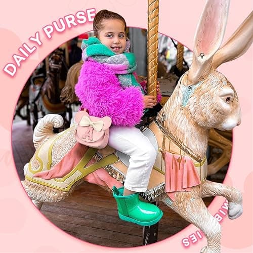 Mibasies Toddler Purse: Birthday Gift for Girls 3-8 - Little Kids Mini Mouse Ears Bow Purse (Pink S) thumbnail 8