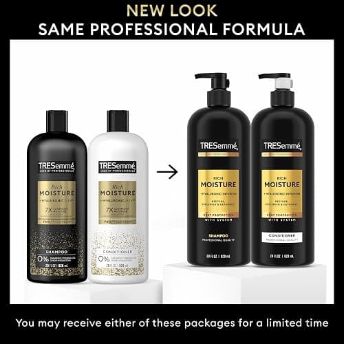 TRESemmé Rich Moisture Shampoo and Conditioner 2 Count Rich Moisture for Dry Hair Formulated With Vitamin E and Biotin 28 oz thumbnail 3