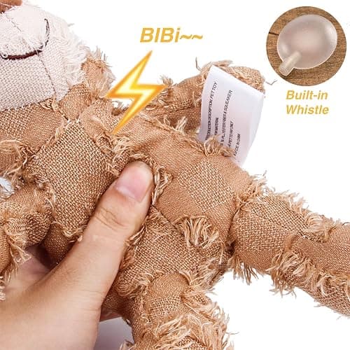 MAXBECK Dog Companion for Heavy Chewers- Indestructible Robust Bear Dog Toy, Resistant Squeaky Dog Toys for Heavy Chewers, Unbreakable Stuffed Plush Dog Toys for Aggressive Chewers (A-Navy) thumbnail 3