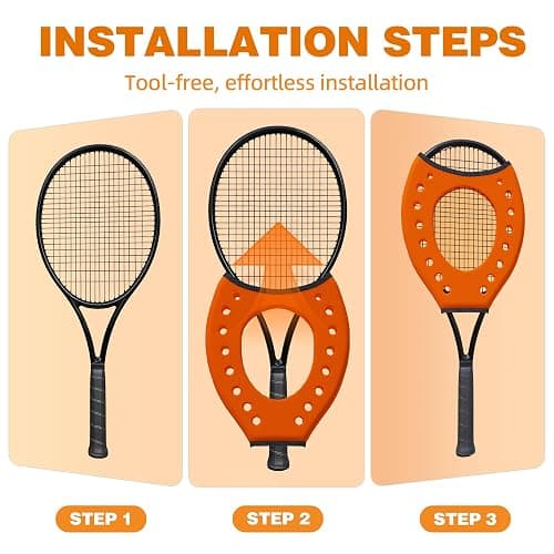 MR Sweet Spot Trainer, Tennis Racket Sweet Spot Trainer Protection Cover, Tennis Pointer Swing Training Aid Protection Cover Swing Training Aid for Starter, Set of 2 thumbnail 3