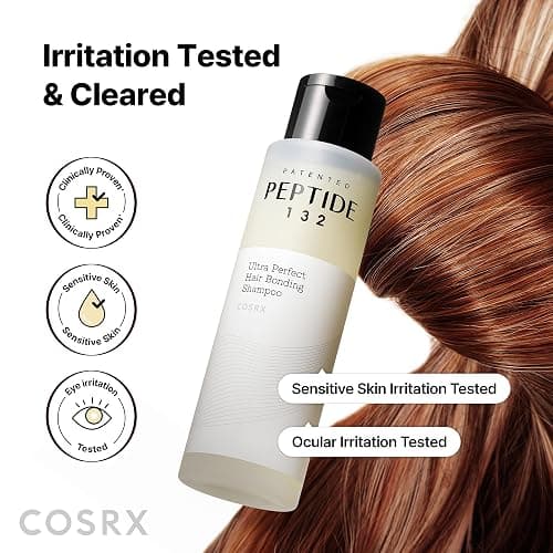 COSRX PEPTIDE 132 Hair Bonding Shampoo, Dandruff Scalp Care, 6.76 fl oz | Daily Peptide Care, Strengthens Damaged, Brittle Hair, Itchiness, Flake Relief, All Hair Types, Korean Hair Care thumbnail 8