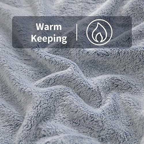 FY FIBER HOUSE Cheetah Print Blanket Blue Leopard Blanket Fluffy Soft Throw for Couch,50"X60" thumbnail 6