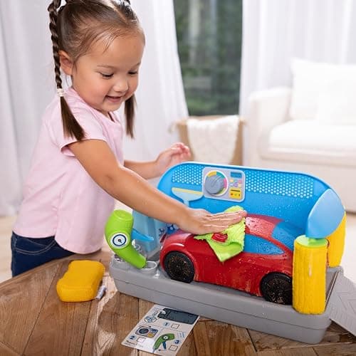 Melissa & Doug Spray & Shine Car Wash Color-Changing Water Toy Play Set Boys and Girls 3+ thumbnail 2
