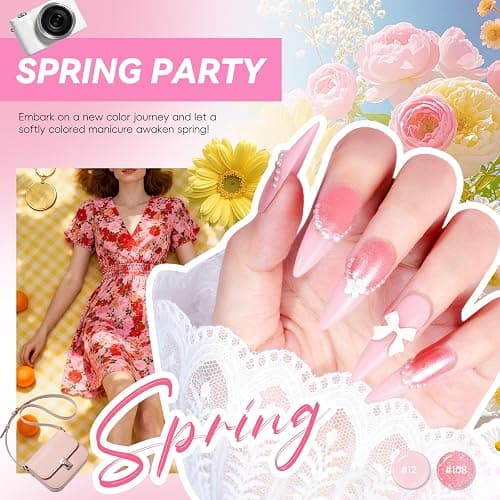 COSCELIA 60 PCS Gel Nail Polish Set, 55 Colors Gel Nail Polish with 5pcs Top Base Coat All Seasons Nail Polish Kit Winter Spring Full Colors Manicure Nail Art Valentines Gifts for Women Teens Girls thumbnail 4