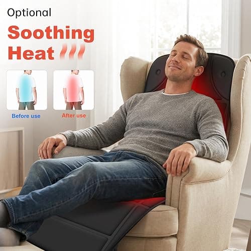 CILI Full Body Massage Mat with Heat, Vibration Back Massage Pad, Full Body Massager for Bed Chair Sofa, Massage Mattress Pad thumbnail 3