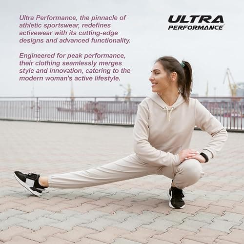 Ultra Performance Womens Sweatpants 3 Pack Cotton Joggers Women's Fleece Sweats Gym & Workout Pants for Women thumbnail 6
