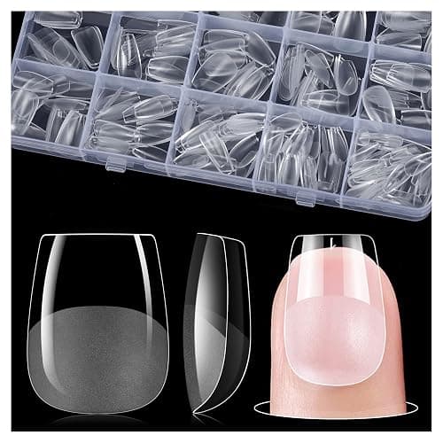 Gelike ec Extra Kurze Ballerina Gel Nagel Tips 240pcs Soft Gel Full Cover Kunstnägel 15 Größe Künstliche Nägel Zum Aufkleben PMMA Pre-Buffed für Nail Art-XXS Short Coffin - Image 1