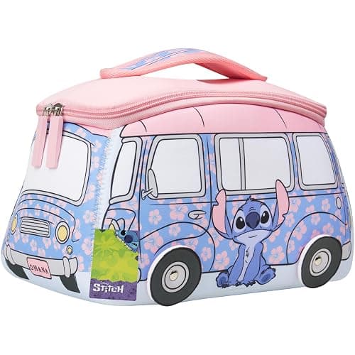 Get Trend Disney Stitch Toiletry Bag, Travel Essentials, Girls Makeup Bag Cruise Essentials, Travel Accessories, Gifts for Women, Teens (Blue Stitch) - Image 1
