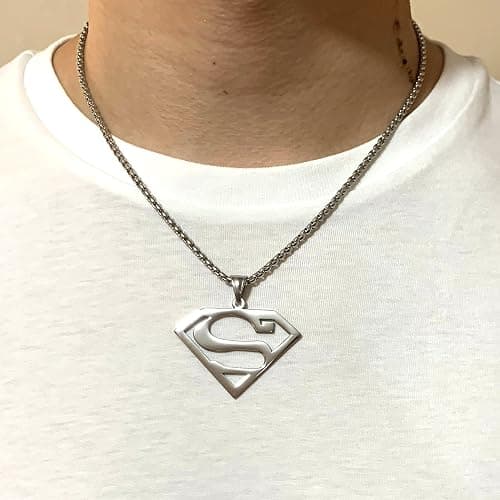 Tapp Collections Stainless Steel Superhero Pendant Necklace thumbnail 2