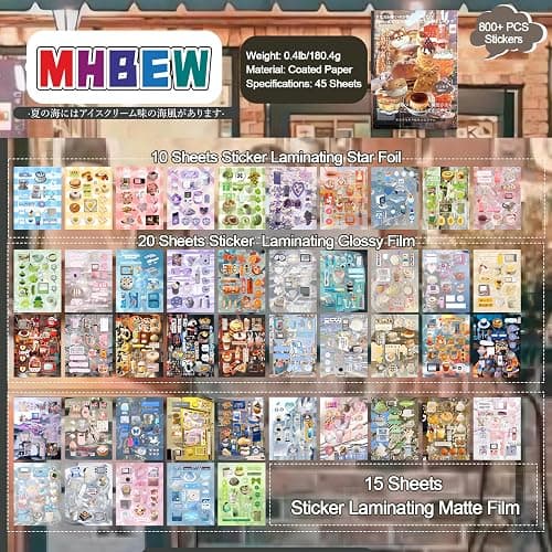 800PCS+ Japanese Sticker Book for Kids Adults Aesthetic Waterproof Reusable Vintage Stickers for DIY Scrapbook Journaling Water Bottle Laptop Heisei Retro Travel Memory Manga Cute Gifts (Dream) thumbnail 3