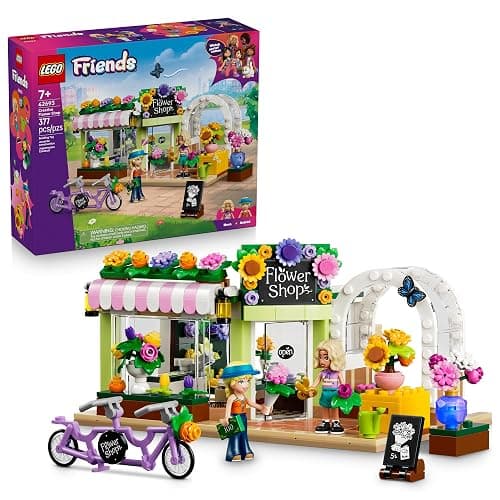 LEGO Friends Creative Flower Shop 42693 | Building Toys for Girls & Boys, Ages 7+, Toy Playset W/ 2 Minidolls, 377 pieces, Gift for Birthdays - Image 1