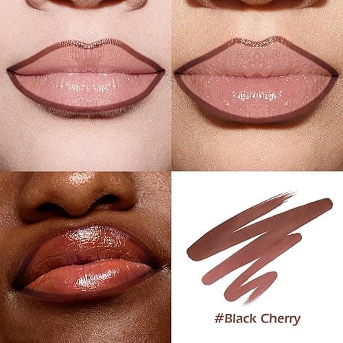 KIMUSE Peel Off Lip Liner Stain, Long Lasting Lip Tint Stain Peel Off, Waterproof, Transfer-Proof, Highly Pigmented Color Peel Off Lip Stain Liner, Matte Finish - Black Cherry - 0.12 Fl Oz (Pack of 1) thumbnail 4