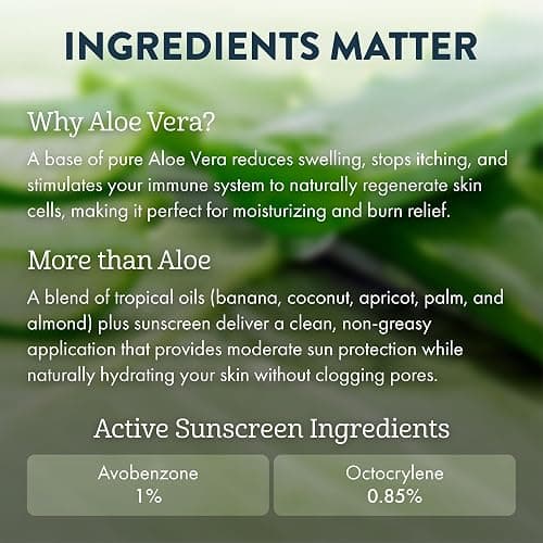Aloe Up SPF 4 Dark Tanning Oil - Body and Face Tanning Continuous Spray for Outdoor Sun - With Sunscreen, Pure Aloe Vera, and Natural Oils - Dries Clear - Reef Friendly - Fresh Tropical Scent - 6 Oz thumbnail 3