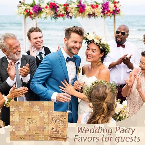 Motipuns Wedding Guest Book Alternative Wooden Guest Book Wedding Party Favors for Table Sign Decor 66 Pcs Guestbook Alternative for Engagement Anniversary thumbnail 6