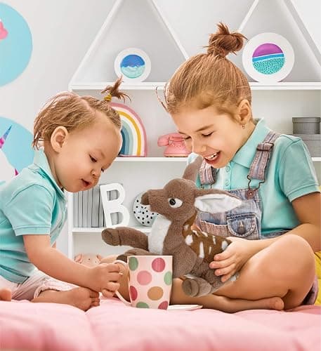 DolliBu Fawn Deer Super Soft Stuffed Animal, Cute Realistic Deer Stuffed Animals for Girls, Boys, Adults Animal Gifts, Kids Nursery Decor for Newborn, Cuddly Soft Baby Plush Toys - 10 Inches thumbnail 5