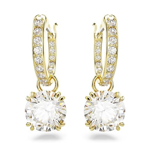 Swarovski Stilla Kollektion Tropfenohrringe, Rundschliff, Weiß thumbnail 2