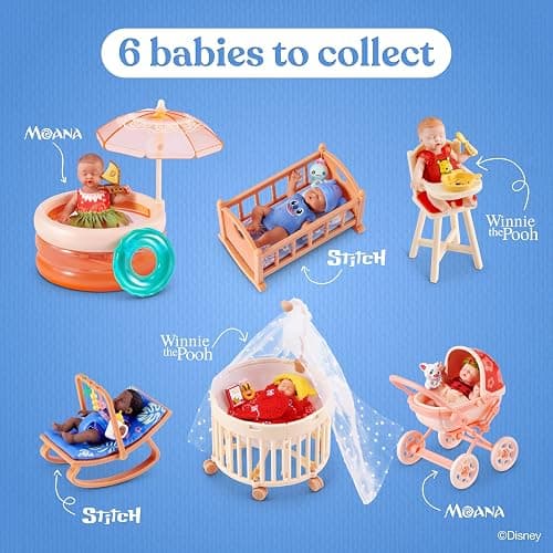 My Mini Baby Disney 2 PACK by ZURU – Collectible Disney Baby Doll Mystery Capsule with Accessories, Realistic Miniature Toy for Girls Ages 3+ thumbnail 3