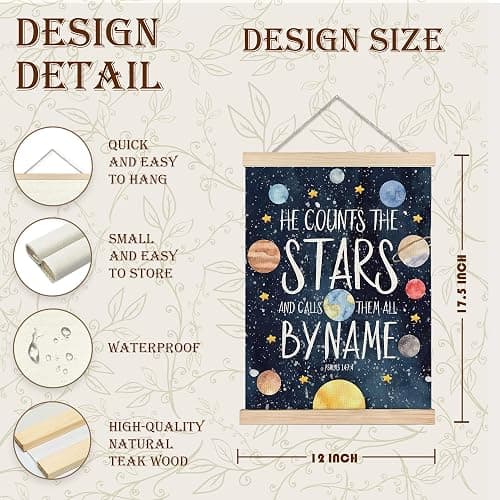 URLLUAE Solar System Poster Hanger Frame, Space Nursery Decor,Space Wall Art,Outer Solar System for Kids Room Decor for Boys Room,12x16 Inches thumbnail 5