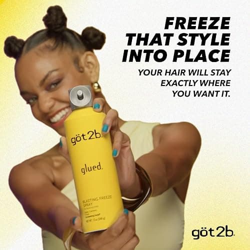 got2b Glued Blasting Freeze Hair Spray, 12 Fl Oz, Pack of 2, Extra Strong Holding Spray for Spikes & Styles, Long-Lasting All-Day Hold, Wind-Tested, Humidity-Resistant, Washes Out Easily thumbnail 3