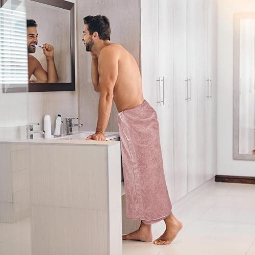 Utopia Towels Luxurious Jumbo Bath Sheet 2 Piece, 600 GSM, 35 by 70 Inches, 100% Ring Spun Cotton, Highly Absorbent and Quick Dry Extra Large Bath Towel, Super Soft Towel, Dusty Pink thumbnail 2