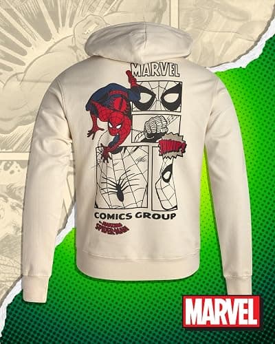 Marvel Spider-Man Mens Graphic Hoodies - Breathable Soft Fleece Cotton-Blend Pullover Sweatshirt Hoodies for Men thumbnail 2