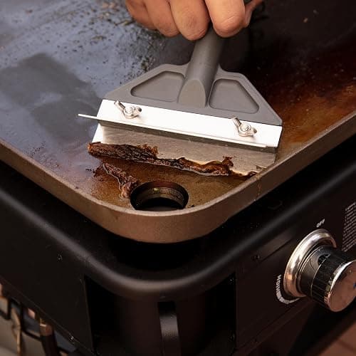 Cuisinart Griddle Scraper, 6" Stainless Steel Blade, Splash Guard | Flat top grill scraper for burnt-on residue, features heavy-duty blade and ergonomic top knob grip, CCB-500 thumbnail 7