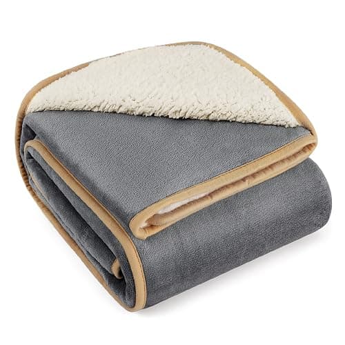 LE SURE Waterproof Dog Blanket Washable - 100x80cm Fleece Pet Blanket For Medium Dogs and Cats, Personalised Kitten Throw Protects Bed and Sofa with Soft Plush, Grey thumbnail 8