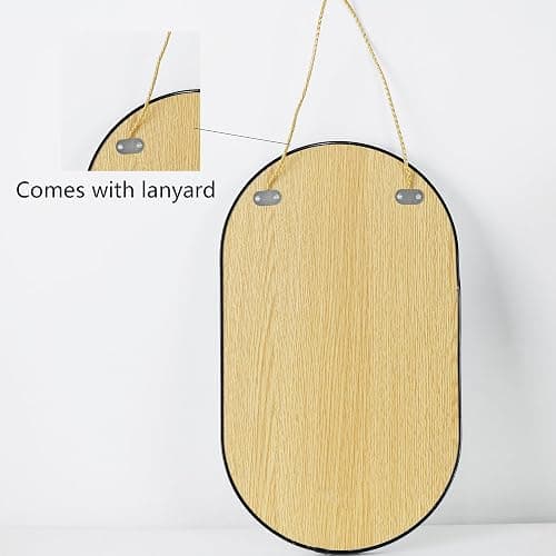 YCHMIR Oval Wall Mirror, Gold, Oval Shape, for Bathrooms and More (Black, 16x9.2 inch) thumbnail 7