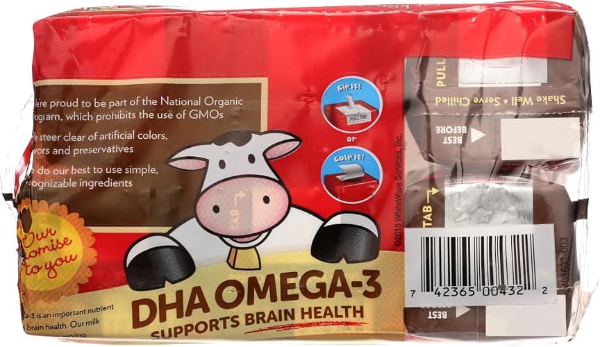 Horizon Organic Shelf-Stable 1% Low Fat milk Boxes with DHA Omega-3, Chocolate, 8 oz., 6 Pack thumbnail 5