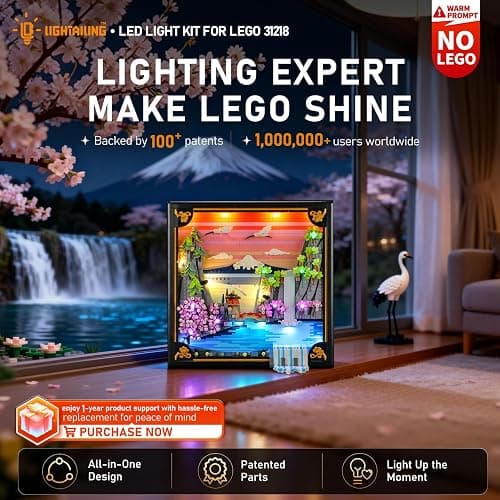 LIGHTAILING Led Light for Lego-31218 Japanese Cherry-Blossom-Landscape - Easy Install, Hidden Wiring, Home Decor & Gift-Ready (Model Not Included) thumbnail 3