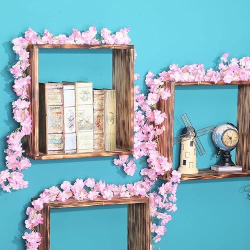 Nuenen 16 Pack 94.4ft Artificial Cherry Blossom Vines Cherry Blossom Flower Garland Hanging Silk Cute Room Decor for Japanese Kawaii Bedroom Party Wedding Spring Home Decorations (Pink) thumbnail 5