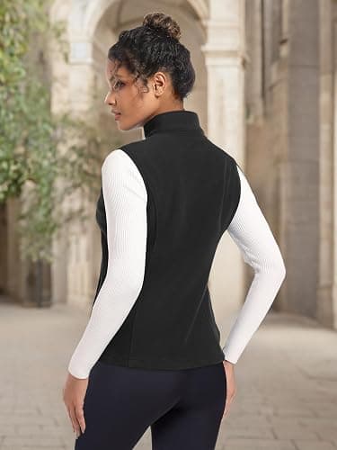 MAGCOMSEN Women's Fleece Vest Outerwear Sleeveless Lightweight Zip Jackets Warm Soft Vests with Zipper Pockets thumbnail 8