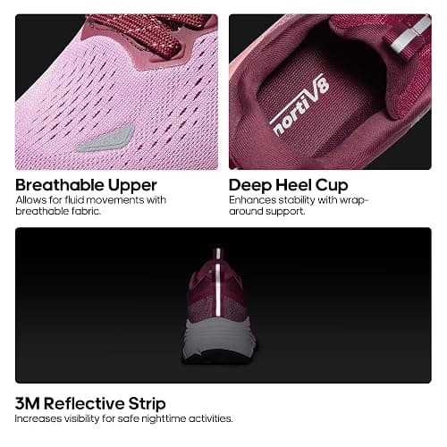 NORTIV 8 Women's Walking Shoes Cushion Comfortable ActiveBreeze Running Tennis Shoes Non-Slip Workout Gym Sports Athletic Breathable Fashion Sneakers thumbnail 9