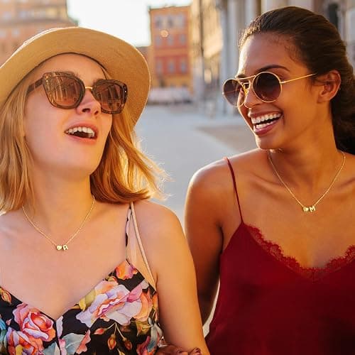 M MOOHAM Dainty Heart Initial Necklaces for Women Girls Gifts - 14K Gold Plated Tiny Heart Initial Necklace Jewelry Personalized Birthday Gifts for Women Teen Girls Trendy thumbnail 6