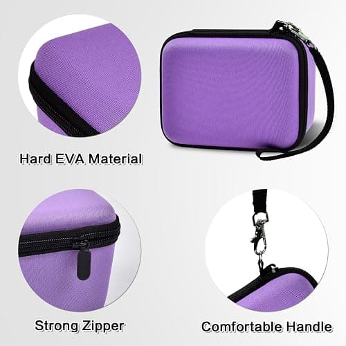 Vlogging Camera Case Compatible with for Duluvulu/for VJIANGER/for JGIPL/for TEBNGIHNM 4K Digital Cameras for Youtube. Vlog Camera Carrying Storage for Lens, Cable and Other Accessories - Purple thumbnail 5