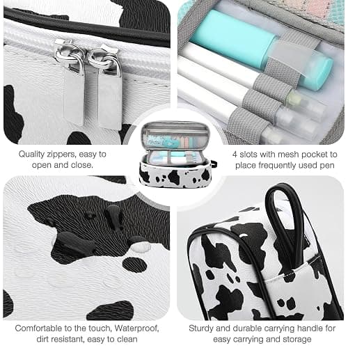 Jcocylse Large Capacity Pencil Case Portable Pencil Pouch Bag School Supplies for College Students Girls Boys Adults (Cow) thumbnail 6
