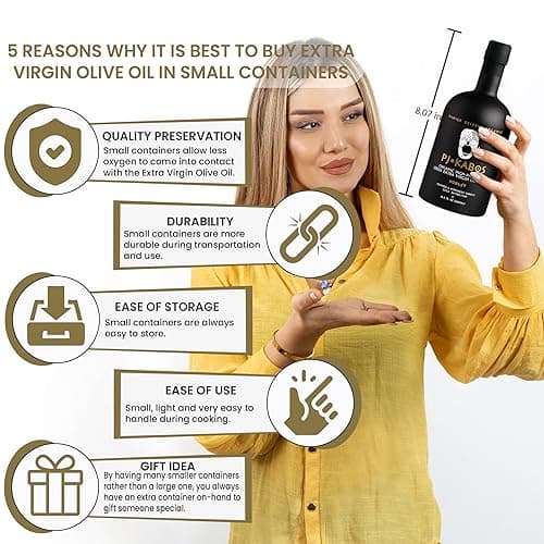 P.J. KABOS 2025 Gold Award Winner, Very High Phenolic (750+ mg/kg), USDA Organic Greek Extra Virgin Olive Oil, Kosher, Greece, Cold Extracted, 16.9oz, “Family Reserve Organic - Robust” - 16.9 Fl Oz (Pack of 1) thumbnail 6