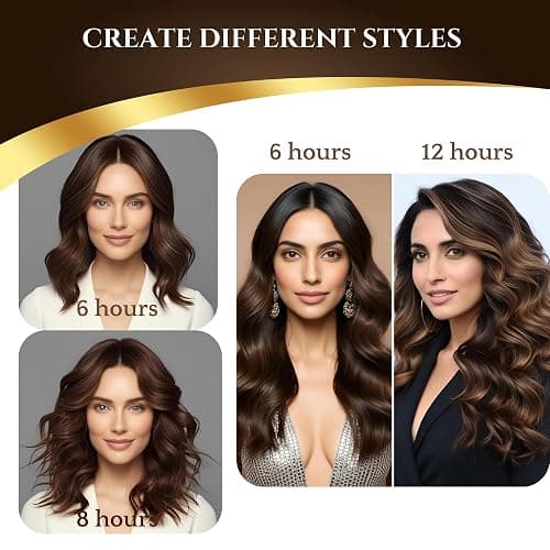 Heatless Curls Overnight, 4 PCS Heatless Hair Curler Set with Satin Scarf & Velvet Flexi Rods, Hair Accessories for Women, Hair Rollers to Sleep In for Overnight Curls, No Heat Damage Styling thumbnail 6