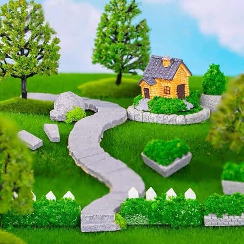 KAEZDD 4 Pcs 6 X 6 Inch Fake Grass Decor for Crafts, Artificial Grass for Miniature Ornament Projects, Model Turf Grass for DIY Fairy Garden Accessories and Decor Kit thumbnail 2