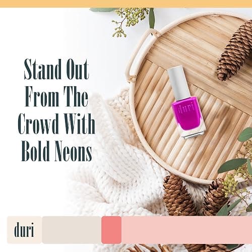 duri 791 Berry Margarita - Neon Purple Nail Polish, Semi Matte, Fast Drying, 0.45 Fl Oz thumbnail 6