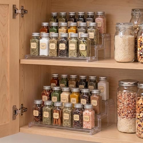 Lifewit 12″ Spice Rack, Perfume Cologne Stand, Tool-Free Assembly, 1 Pcs | 3-Tier Clear Cupcake Riser, Display Shelf for Seasoning, Figurine, Makeup, Room Decor, Kitchen Cabinet Storage Organization thumbnail 2