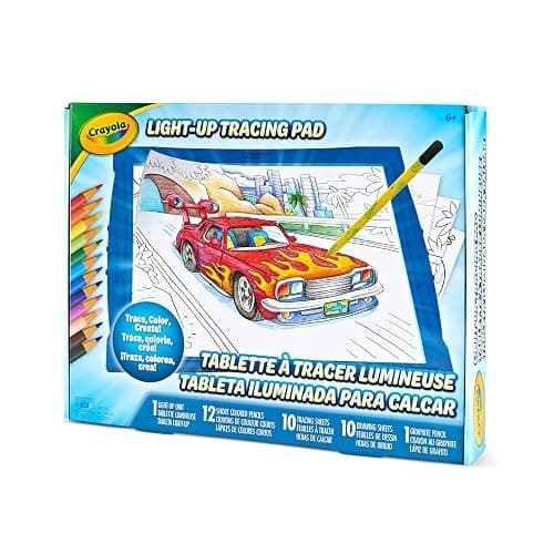 Crayola Light Up Tracing Pad - Blue, Drawing & Tracing Projector for Kids, Holiday & Christmas Gifts for Girls & Boys, Sketching Light Box Table, Toys for Kids, Ages 6+ thumbnail 5