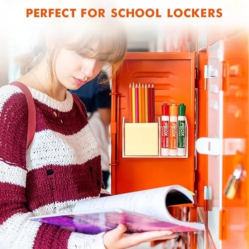 BEYGORM Magnetic Dry Erase Marker Holder for Whiteboard,Non-slip Acrylic Magnet Pen Holder for Fridge Refrigerator,Locker Organizer for Work,Locker Accessories,Pencil Cup for Desk,Marker Organizer thumbnail 6