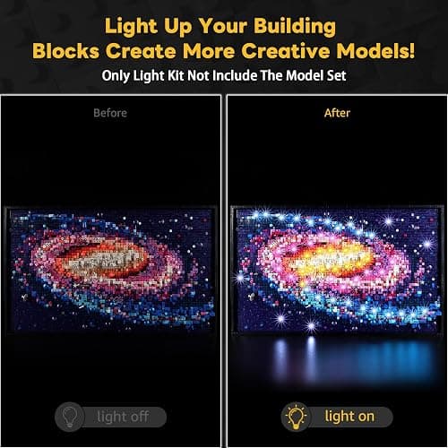 Kyglaring LED Light Kit Compatible with Lego The Milky Way Galaxy 31212 Building Blocks, Upgraded Lighting Accessories for Art 31212 Building Set (Lights Only, No Model Set) (Classic Version) thumbnail 4